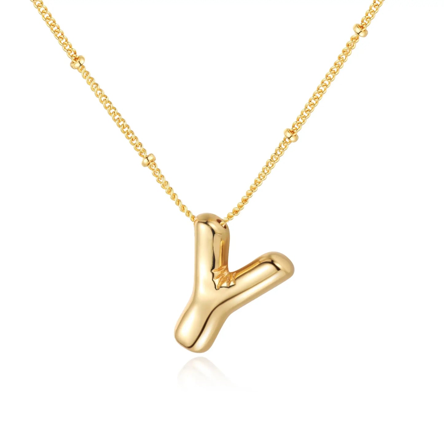 Chunky Letter Pendant Necklace