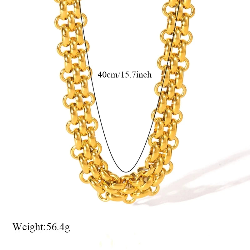 Cuban Chain Necklace Bracelet Set