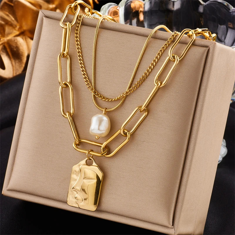Art Layers Necklace - 2in1