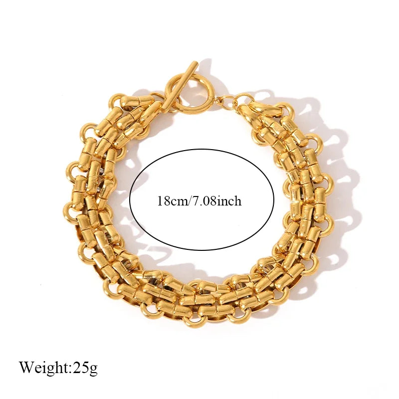 Cuban Chain Necklace Bracelet Set