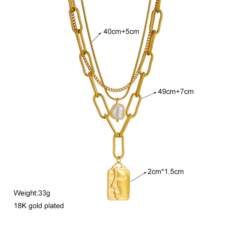 Art Layers Necklace - 2in1