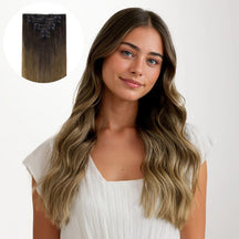 7 Pieces Clip In | Human Hair Extensions