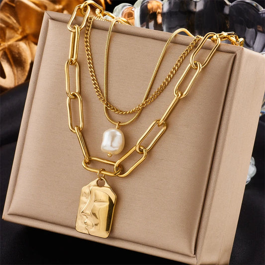 Art Layers Necklace - 2in1