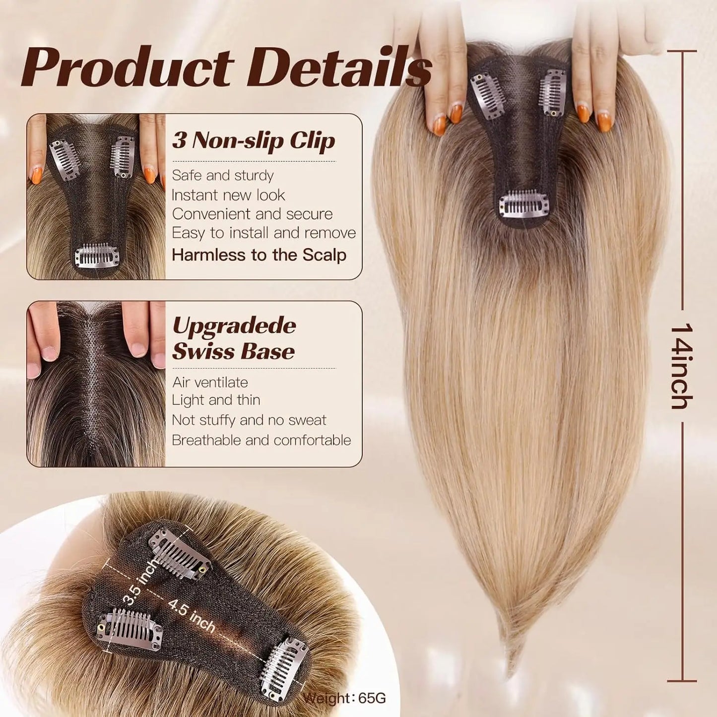 Straight Hair Topper