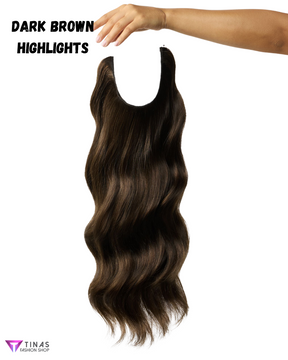 Cheveux 100 % humains de qualité supérieure Halo